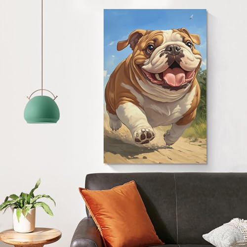 Cuadros modernos de bulldog para salon que transforman paredes vacias 4
