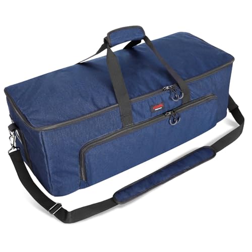 VISEMAN Telescope Carrying Case with Shock-Absorbing PVC Bottom Feet, 900D Water-Resistant Padded Telescope Bag for Optical Tube, Tripod & Mount, Blue