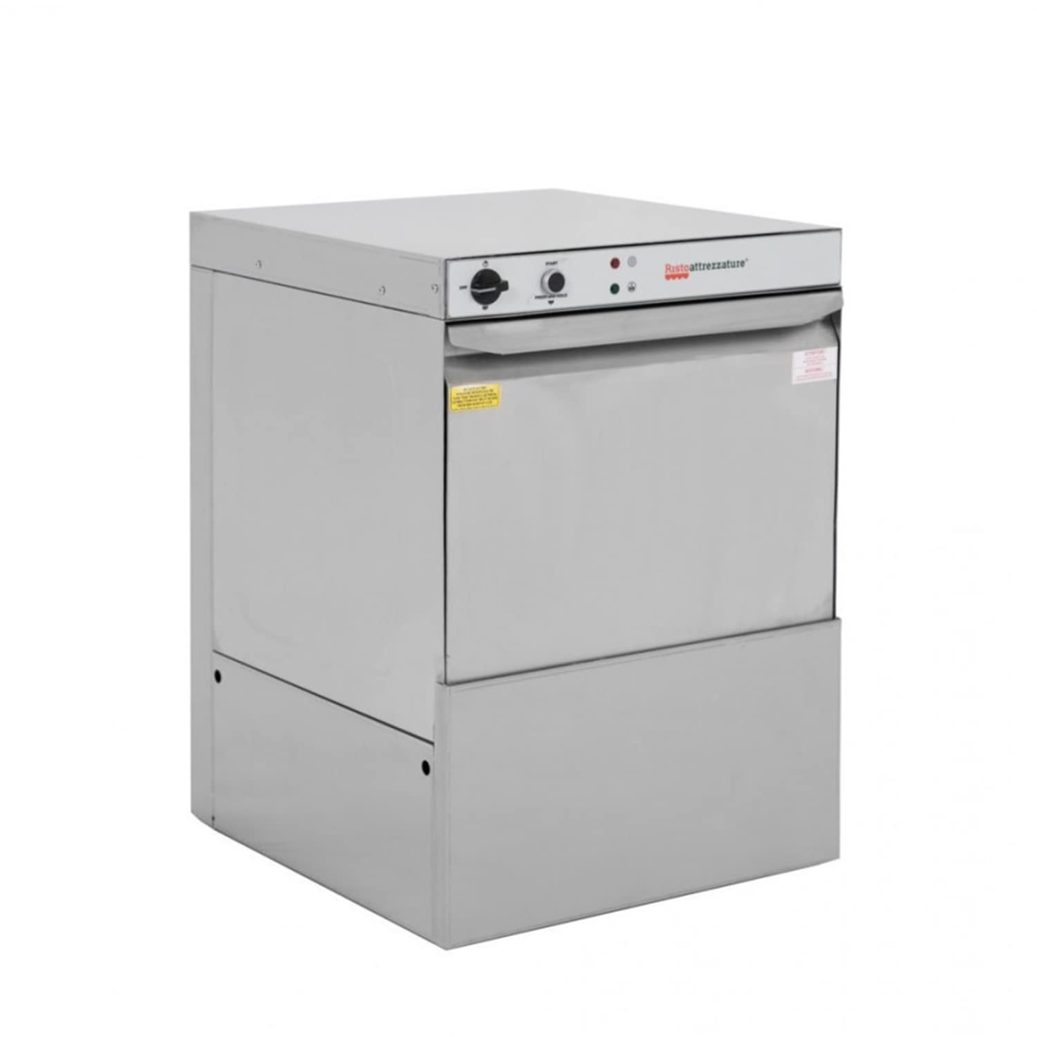 Ristoattrezzature Lavastoviglie Lavabicchieri Professionale - Trifase, con Cesto Quadrato 500 x 500 mm - Struttura in Acciaio Inox