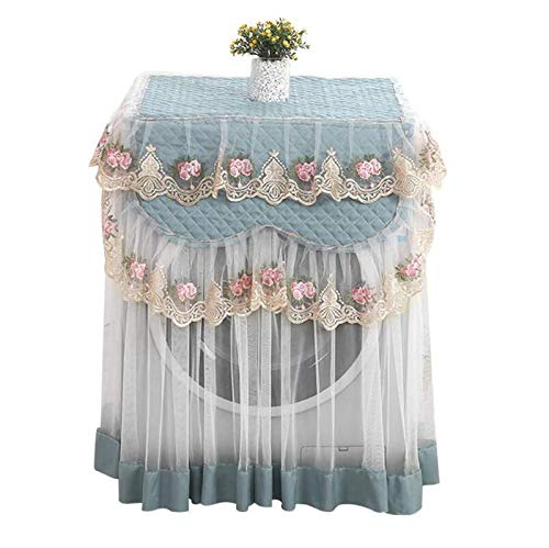 lkoezi Washing Machine Cover,Washing Machine Cover Lace Turbo Drum New Washing Machine Sunscreen Cover Beautiful (Green)