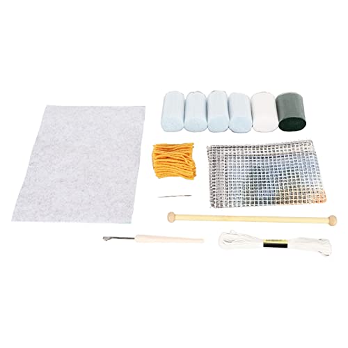 LetCart - Latch Hook Rug Kit DIY Craft Kits for Kids Adults Creative Hands On Activity Soft Colorful Yarn Home Decoration Gift Polyester Cotton Beech Wood 1 Set