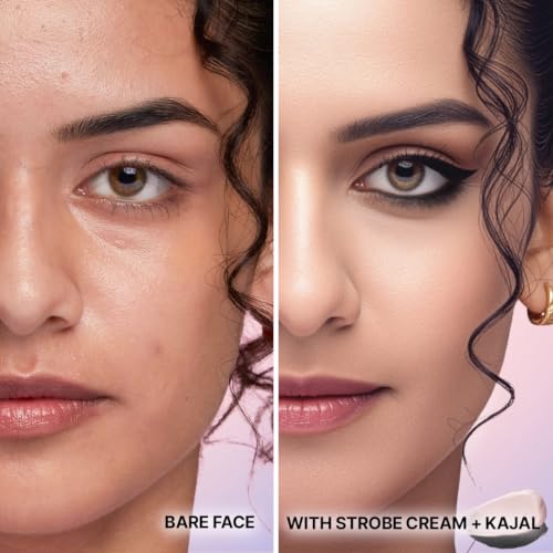 Image of Sotrue Dark Spell Kohl Kajal + Pink Radiance Multipurpose Strobe Cream Combo | 24H Smudgeproof Kajal, Instant Pink Glow | Waterproof Eye Makeup & Hydrating Primer, Highlighter Duo