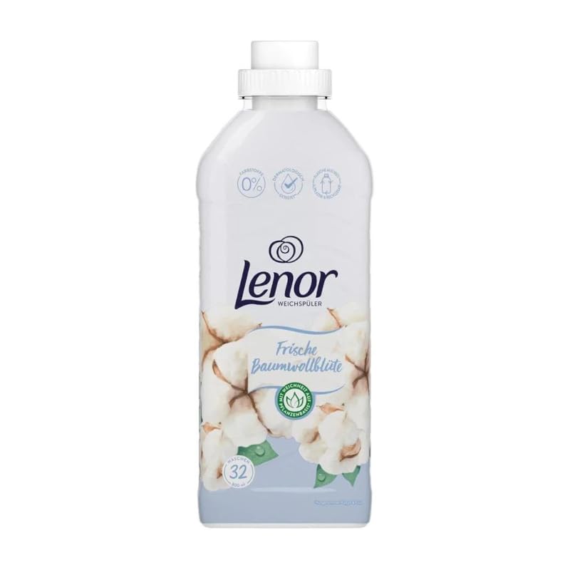 Lenor Suavizante de flores de algodón, 30 lavados, 800 ml, 12 unidades