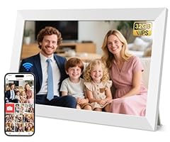 Hesmor Cornice digitale da 10,1 pollici WLAN HD 1280 * 800 IPS con touchscreen Cornice fotografica elettronica con 32 GB di memoria, rotazione automatica, facile condivisione