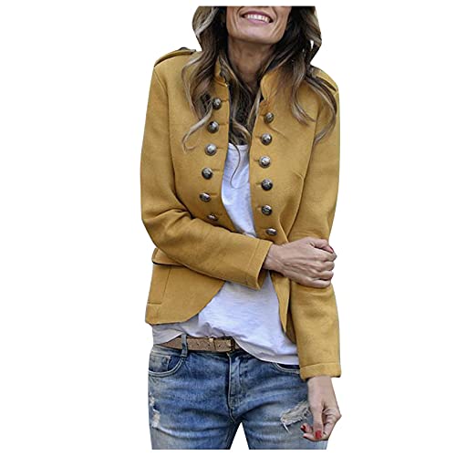 Heated Outerwear Women‘s Slim Coats Winter Short Trendy Button Stand Collar Long Sleeve Jogging Jackets Womens