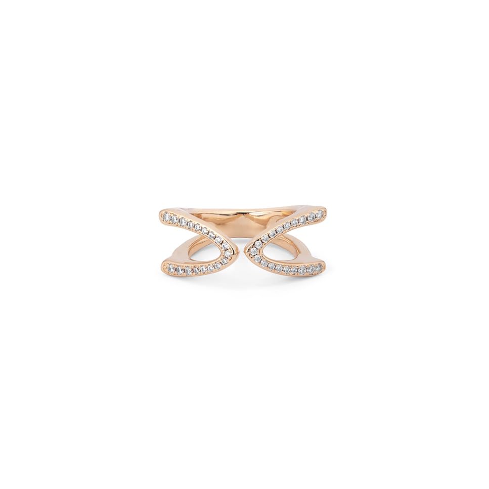 Bague plaquée or ouverte Uno de 50 topazes : le cadeau idéal pour femme