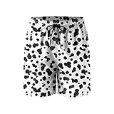 IORTY RTTY Mens Swim Trunks Quick Dry Swim Shorts with Mesh Lining Funny Dalmatian Puppy Dog Skin...