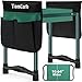 TomCare Garden Kneeler and Seat 10.64” Wider Larger Soft Kneeling Pad Garden Bench with 2 Large Tool Pouches Heavy Duty Garden Stool Foldable Tools Gardening Gifts for Women Men Gardeners