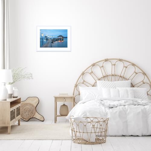 Image of JCJMY 14x20 Picture Frame with 11x17 Mat, Display Photo 11x17 with Mat or 14 x 20 Without Mat, Wall Hanging Large 14 by 20 Poster Frame with Plexiglass, White