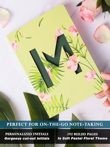 Image of DOODLE Monogram M Diary Gift Set - B6 Soft Bound Ruled Notebook with Tote Bag & Zipper Pouch - Premium Stationery Gift Set for Women & Girls | Perfect Personalised Gift Set for Women's Day