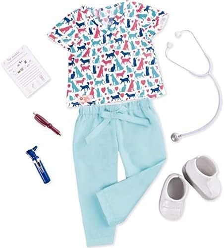 Our Generation-Healthy Paws Vet Uniform- Outfit and Accessories for 18" Dolls- Ages 3 Years & Up