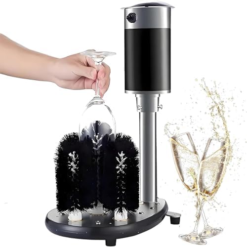 Electric Wine Glass Washer, Commercial Glass Wiping Machine, Electric Upright Glass Washer, Thorough Cleaning.