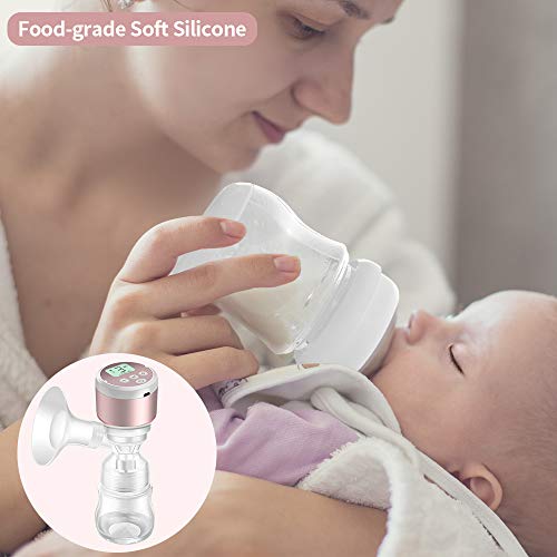 Portable Electric Breast Pump, YIHUNION Dual Use Single Baby Milk Pump Rechargeable