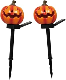 ハロウィン 屋外 ソーラー式 装飾 電飾 2個セット かぼちゃ 庭 イルミネーション ライト ソーラー 太陽光発電 自動点灯 ガーデンライト ジャックオーランタン