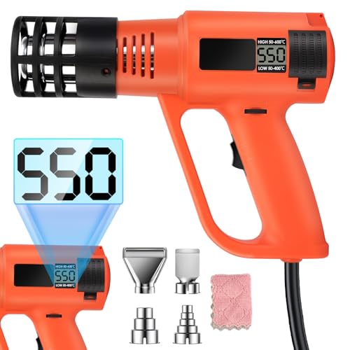 Pfloge® Decapeur Thermiques 2500W avec Affichage Numérique LCD, 50℃-600℃ Pistolet Thermique...