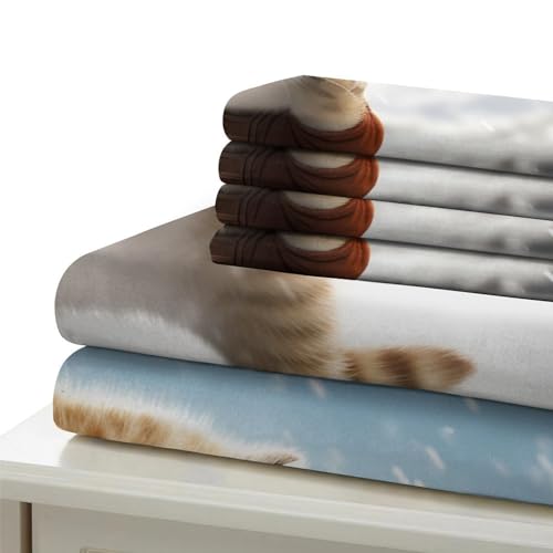 Housse de couette chat avec impression 3D haute définition 200x200