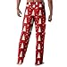WENKOMG1 Mens Sleep Pants Tall Length - Lounge Bottoms Soft Comfy Long Pj Pant Sleepwear with Pockets Pajama Pants Family Fashion Men Clothes Pijama Man (L - Red)