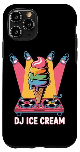 DJ Ice Cream Tocadiscos Helado Cono Carcasa para iPhone 11 Pro