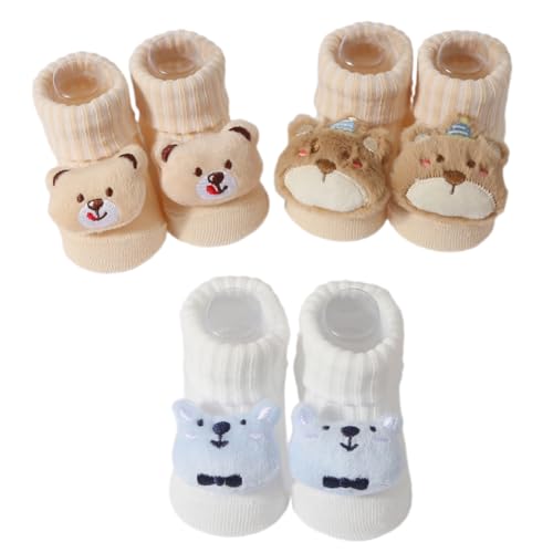 2 Pairs/3 Pairs Socks With Cartoon Pattern Baby Ankle Breathable Cotton Knitted For Stretchy Baby Footwear3
