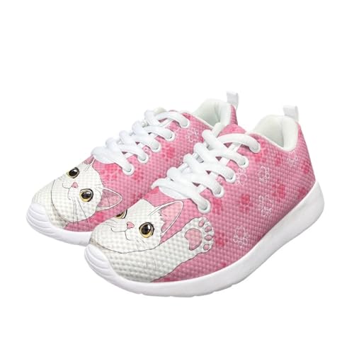 Kids Running Shoes Girls Lightweight Sports Tennis Sneakers for Walking Running Lace Up Shoes for Little Kid Size11.5-13/ Big Kids Size1-34