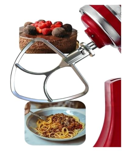 Batidor plano de acero inoxidable para repostería casera en mezcladores 4.5-5 QT 3