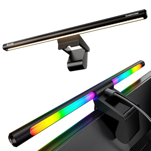 Quntis Monitor Light Bar 15.7', 24 RGB Backlight Modes for lmmersive Gaming Ambience, 900 Lux...