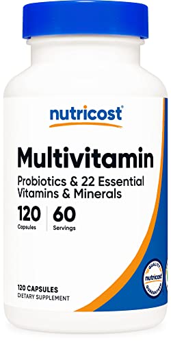 Nutricost Multivitamin with Probiotics 120 Vegetarian Capsules - Packed with Vitamins & Minerals