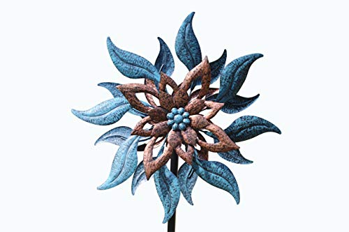 UL Wind spinner- Kinetic Wind Spinner of Dual Metal Leaves for Garden Outdoor