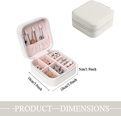 Image of Personalised Jewellery Box for Women - Custom Leather Jewellery Organiser with Initial, Name or Flower Design - Travel Jewellery Case for Rings, Earrings & Necklaces (Blooming Freedom)