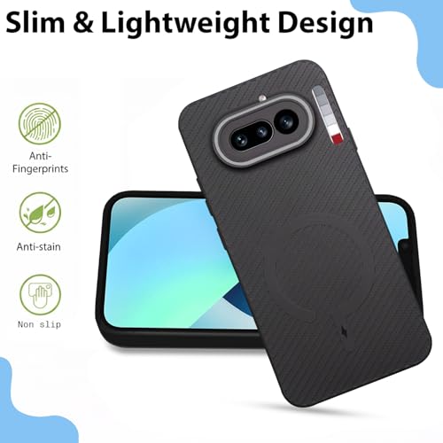 Image of LIRAMARK Rugged Carbon Fibre TPU Armor Silicone Back Cover Case for Nothing Phone 4a 5G