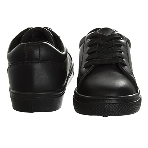 Image of French Toast Boys Girls Shoes -Unisex Athletic Casual Dress Kids School Uniform Loafer Oxford Canvas Tennis Sneakers (White /Black) (Little Kid /Big Kid)