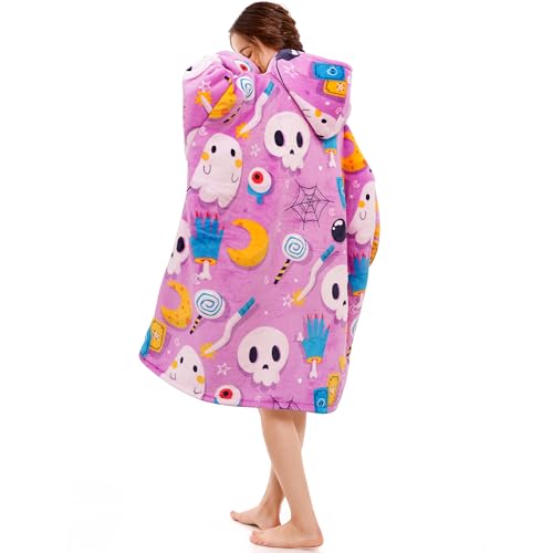 Narecte Übergroße Decke mit Kapuze für Damen, tragbare Decke für Erwachsene, riesiger Kapuzenpullover, gemütliches Sweatshirt… – Ansicht 4