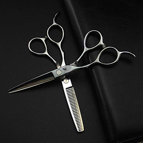 LXFENG-556-inch-inch-Professional-Left-Handed-Hair-Cutting-Hairdressing-Scissors-Shears-Set-BarberSalonHome-Thinning-Shears-Haircut-Kit-Stainless-Steel-Size-6-inch