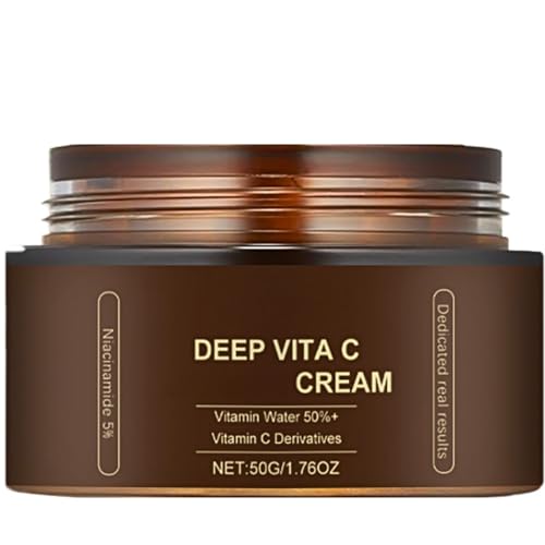 Vitamin C Capsule Cream, Deep Vita C Capsule Cream, Anti Wrinkle Vitamin C Face Moisturizer, Brightening To Reduce Uneven Skin Tone And Wrinkles, Antioxidant Firming