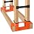 SnugNiture Outdoor Firewood Log Storage Rack Bracket Kit, Adjustable Log Rack Holder, Fireplace Wood Storage Holder with Screws, Orange