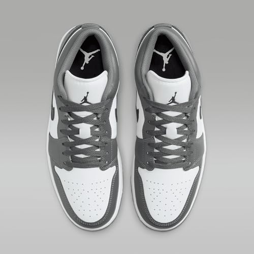 Air Jordan 1 Low Men's Shoes (553558-152, White/Iron Grey/Black)4