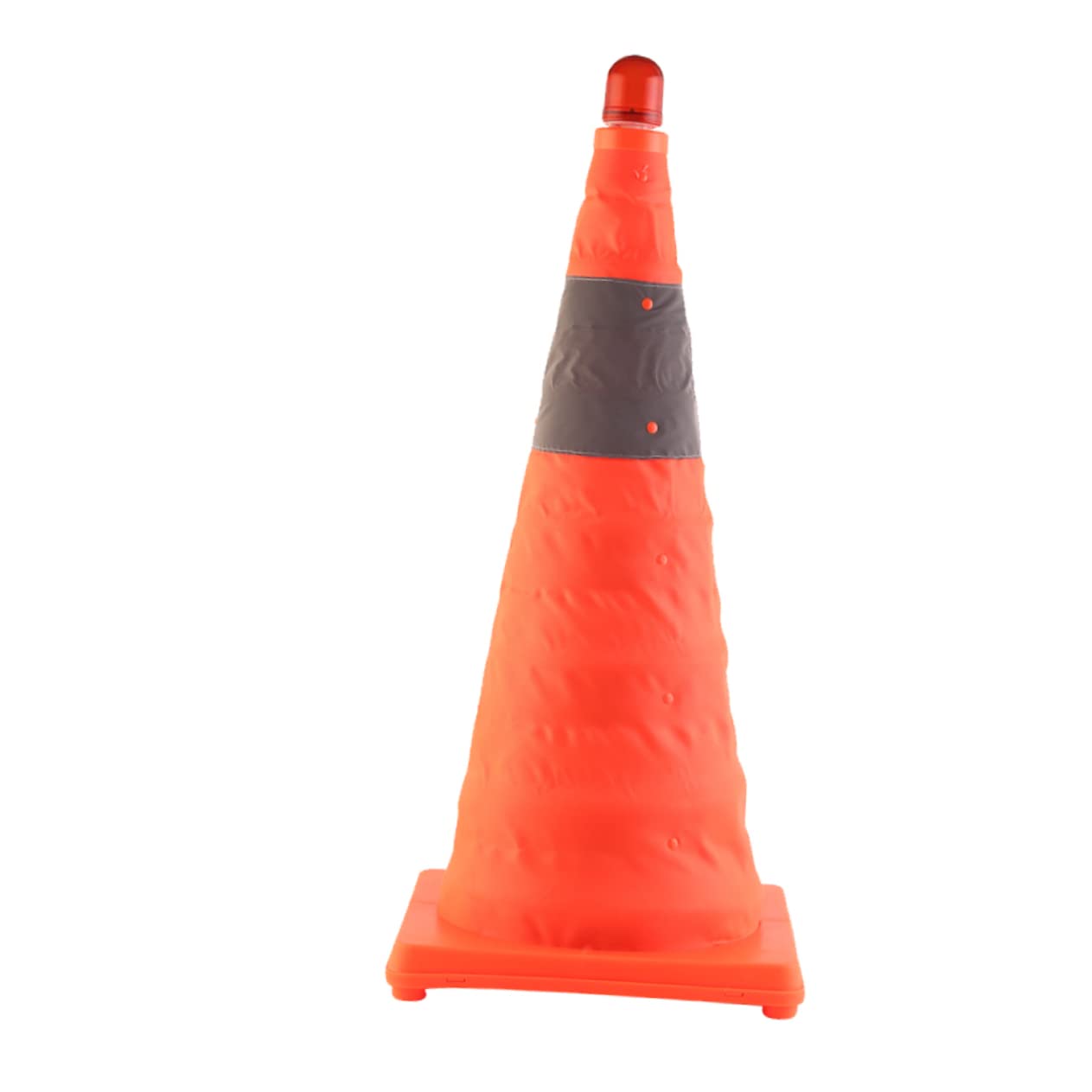 Cône Routier Pliable Réfléchissant avec Lampe LED Intégrée Orange