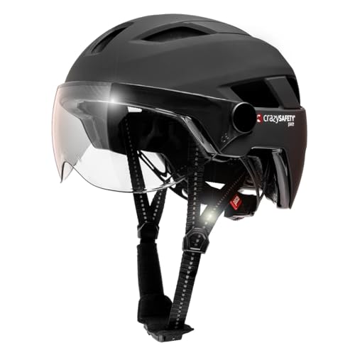 Fahrradhelm für Herren mit Visier Crazy Safety Oak