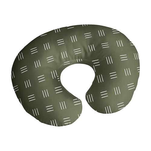 Sweet Jojo Designs Green and White Boy Girl Unisex/Gender Neutral Nursing Pillow Cover Baby Breastfeeding Slipcover Infant Newborn Nursery Bottle Breast Feeding Pillowcase (Pillow NOT Included) Hatch