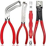 4 Pieces Auto Electrical Disconnect Pliers for Car, Automotive Connector Separator, Electrical Pliers Set Connector Removal Tool, Hose Clamp Removal Plier, Auto Terminal Removal Tool