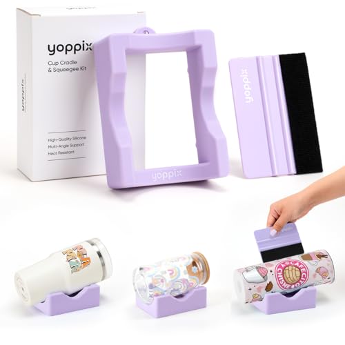 Silicone Cup Cradle, Cup Cradle for Tumblers for Apply UV DTF Decals/Apply Vinyl Decals/Sublimating Tumblers, Hanging Storage for DIY Your Craft