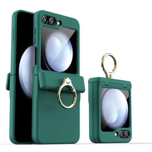 Coque Galaxy Z Flip 5 ENILSA en plastique dur de galvanoplastie avec anneau haut de gamme
