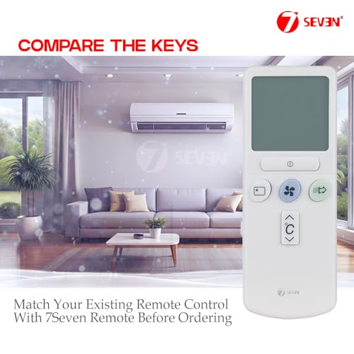 Image of 7SEVEN Compatible AC Remote for Hitachi Split AC and Window Air Conditioner The Model of Remote Control is 154, Exact Match with Original Remote No Pairing Required use New AAA Alkaline Battery.
