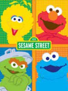 Blanket 60X80 Sesame Street ABC Elmo Big Bird Cookie Moster Osca