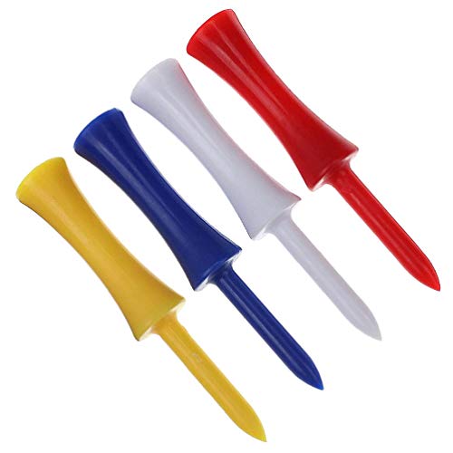 CLISPEED 100 Pcs PlÃ¡stico Tees de Golfe Almofada de Borracha Top Golf Tee Titulares Ferramenta de E