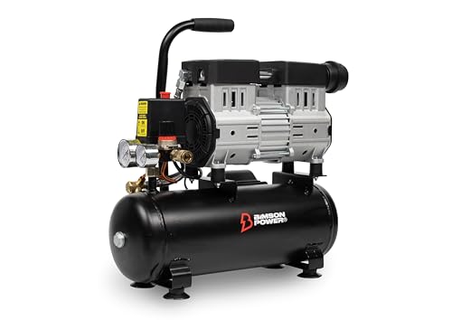 Bimson Power Air Compressor 8 Litre, Low Noise, 116 PSI, Oil Free Air Compressor, 131L/min, Portable, Lightweight, No Overheating,230V, 2 Year Warranty, Ideal for DIY, Workshop, Tradespeople