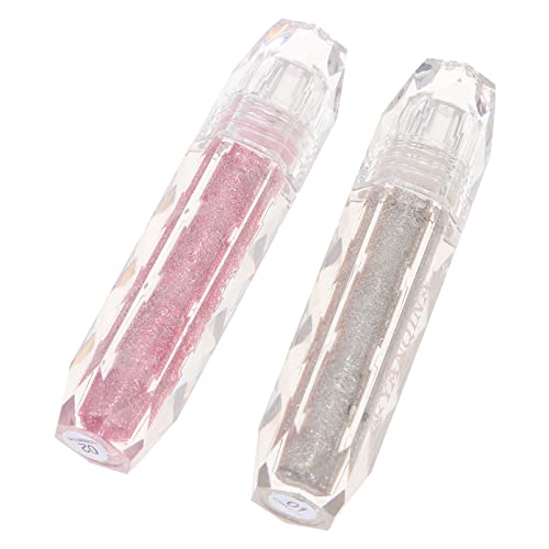 FRCOLOR 2本 アイシャドー アイ メイクアップ シャンプー+シールド メイクアップ リキッド アイ シャドウ コスメ シルバー プラスチック