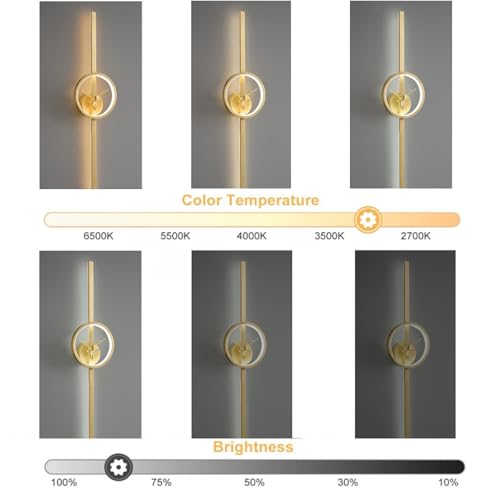 Aplique de pared LED de 80cm interior regulable con mando lampara acrilica 2