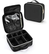 Borsa Trucco Professionale Grande Capacity - Beauty Case Con Divisori E Tasche Rete | Valigetta Makeup Nera - Foto 14