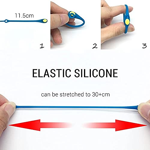 Lazy Elastic Shoelaces For Adults And Kids Sneakers Notie Shoe Laces 12Pcs (Black) #TOP3